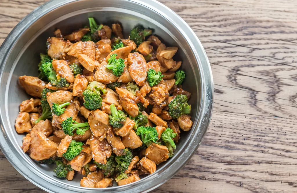 Sauced diced chicken stir-fried with broccoli at Beijing Restaurant，a Chinese Restaurant in Chandler